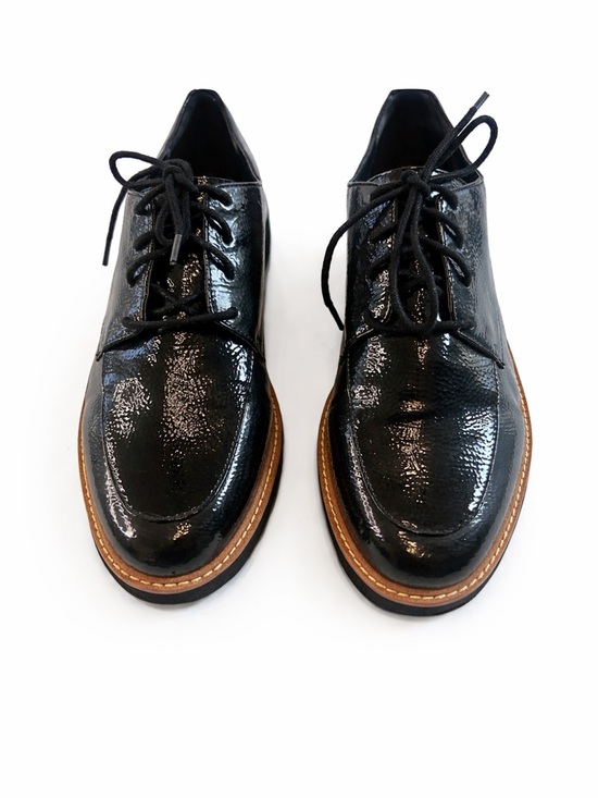 Franco Sarto Shoes - Franco Sarto Women’s Black Patent Lace-Up Oxford – Size 9M